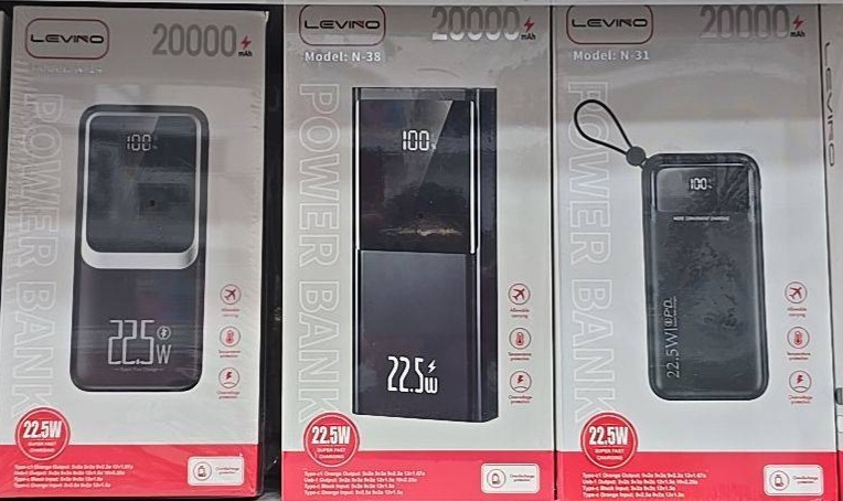 پاوربانک 20000هزار سوپر فست Levino کدبازاریو 3336